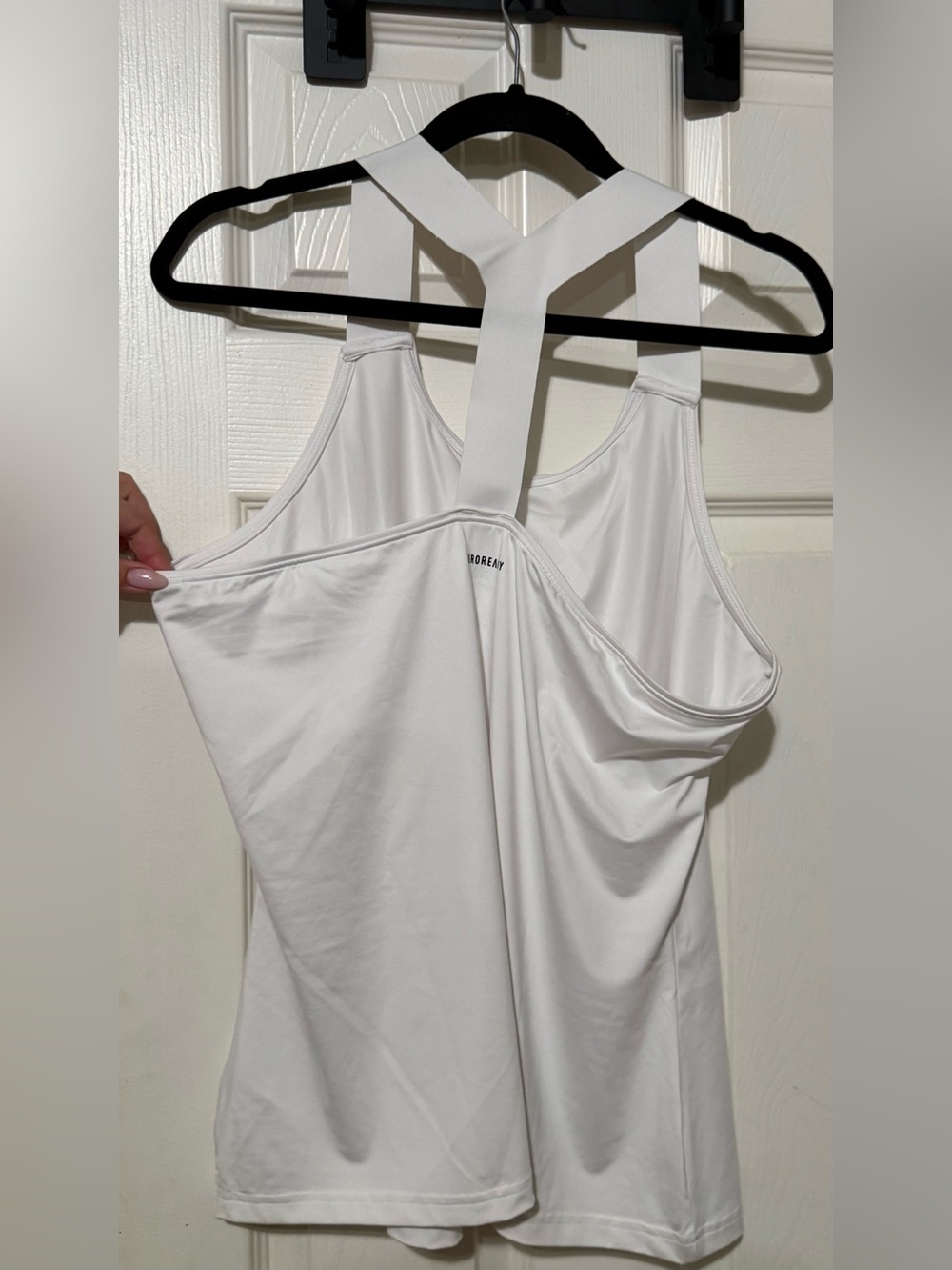 adidas White Performance Racerback Tank - Picture 3 of 3